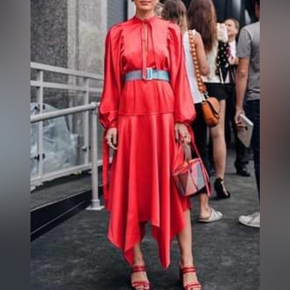 New SELF PORTRAIT satin midi dress